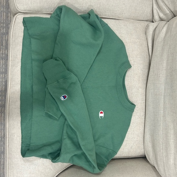 Champions, green cropped sweatshirt - Picture 1 of 3